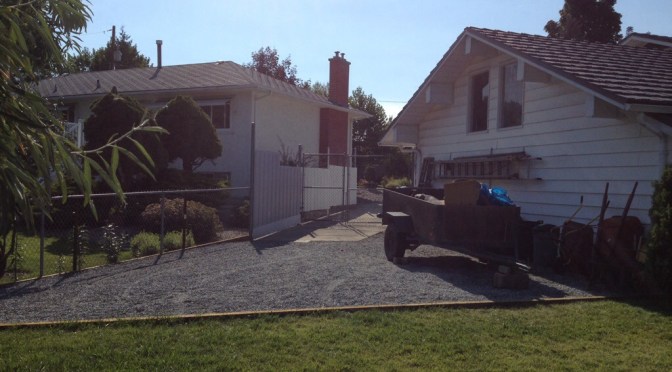 Be Putting Sweat Equity into the Sideyard