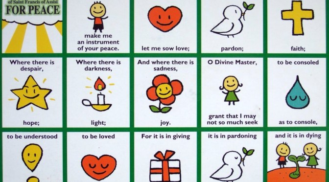 Be Learning a Peace Prayer from St. Francis of Assisi